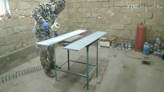 Покраска мебельного фасад с интегрированными ручками