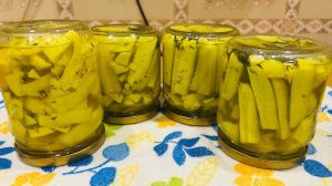 КОНСЕРВАЦИЯ.  ОГУРЦЫ С КУРКУМОЙ.  Используем переросшие огурцы.