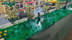 LEGO диорама : ВОКЗАЛ. Лего железная дорога. Большая  лего самоделка