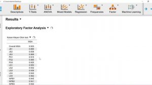 Exploratory Factor Analysis using JASP