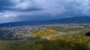 Полет квадрокоптера Syma X8G за лысой горой город Мыски Кемеровская обл.