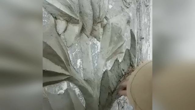 Барельеф из цементной штукатурки.  Роспись и декор стен.  Настенный декор (bas relief, sculpture)