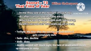 Poetry-6 | Class10| Sonnet-73 | William Shakespeare| English I Language| Part 2|SSLC | Passion Padm