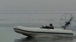 Ротан 420 с аэродвигателем. Выезд на лёд.