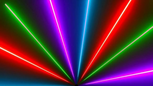 Strobe Light Video?Colorful Dance Neon Lines Disco Party Effect on Screen TV