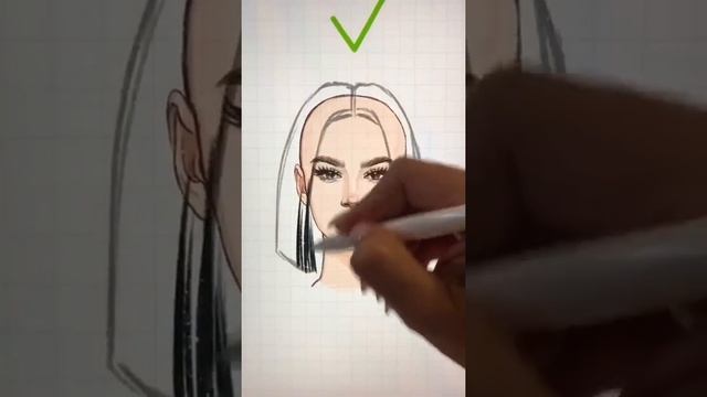 How to draw Bob hair cut ✨✨#art #illustration #drawing #shorts #fashion #sketch#like #photoshop