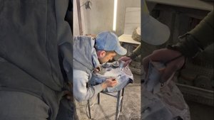 Изготовление раковины из натурального камня.Резка полировка гранита.