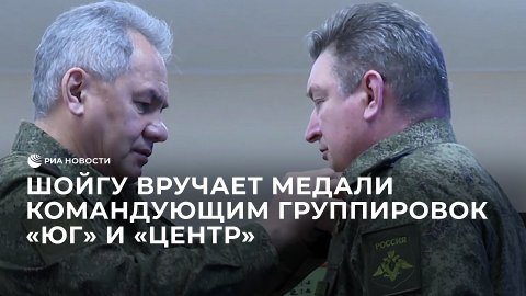 Шойгу вручил медали генералам Лапину и Абачеву