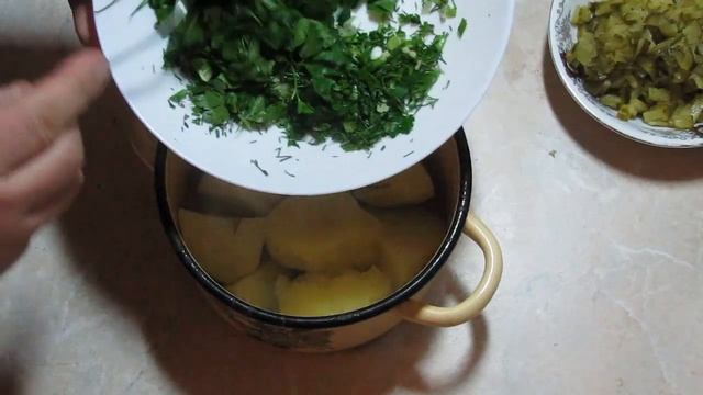Салат из Картошки и Огурца с зеленью Рецепт картофельного салата #салат #salad #простойрецепт #еда