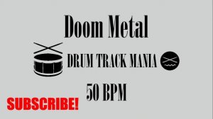 DOOM Metal Drum Backing Track 50 BPM (Drums Only)