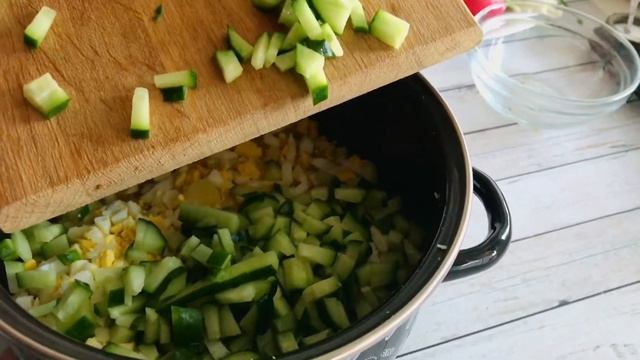Окрошка На Кефире С Куриной Грудкой / Okroshka - Russian Cold Soup ?