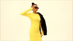 Желтое женское платье из кашкорсе с длинными рукавами (74295255) Liza Volkova