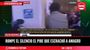 ¡¡ROMPE el SILENCIO el pibe que escrachó a Almagro en la Cumbre de las Américas!!