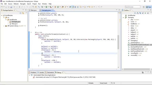Java Game Programming - Develop a Brick Breaker Game смотреть онлайн