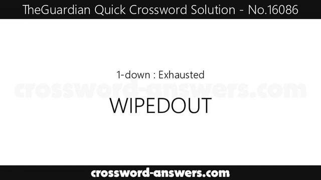 The Guardian Quick Crossword Answers for #16086 смотреть онлайн