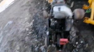 Мотоблок Урал утонул,Плуг с т-25 делаем пойдём бороны