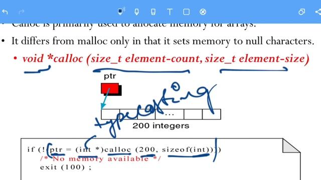 Malloc(), Calloc(),Realloc() And Free() Function In Dynamic Memory Allocation