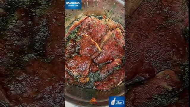 Шашлык из говядины с беконом!