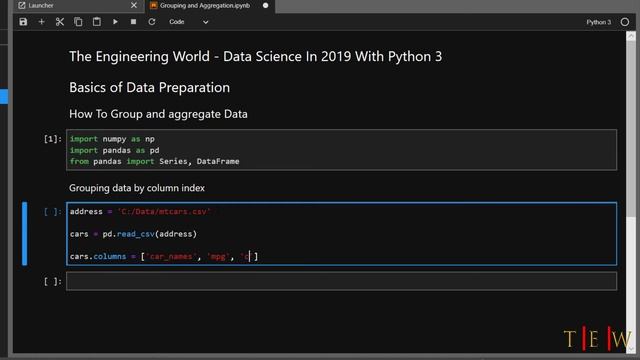 Python Data Science: Grouping Data ( How to Import CSV File in Python - Jupyter Notebook )