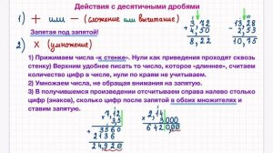 Действия с десятичными дробями