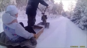 Снегоходная приставка к мотоблокам Угра гусеничная