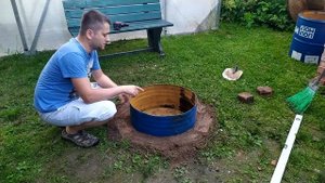 Очаг на участке своими руками