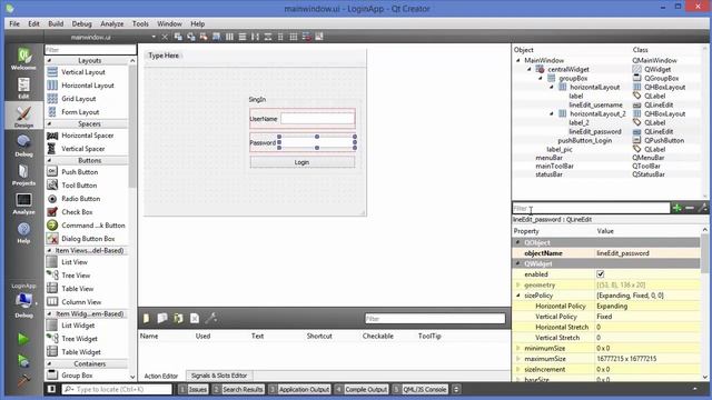 Qt Tutorials For Beginners - Use QLineEdit as password field
