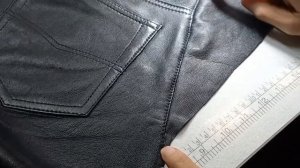 Processing of leather trousers.РАБОТА С КОЖЕЙ. ПЕРЕШИВАЮ КОЖАНЫЕ БРЮКИ