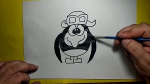 Как нарисовать Пина из смешариков. Рисуем смешариков поэтапно.