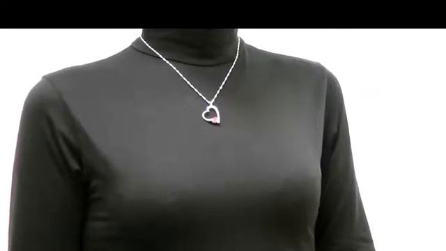 Maha.Kz - Кулон "Сердце" из серебристого металла и кристаллов Swarovski (арт. 19715-2685) смотреть онлайн