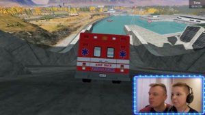 МАШИНЫ Едут в ВОДУ с ТРАМПЛИНА!!! ИГОРЬ и ПАПА в BeamNG Drive