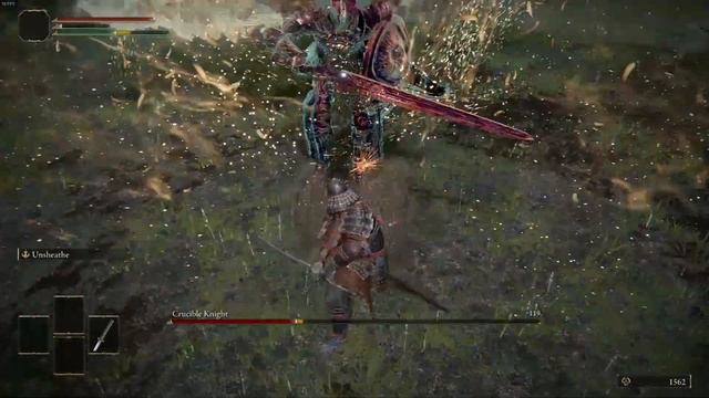 Elden Ring - Swordsmanship Mod vs Crucible Knight смотреть онлайн