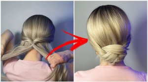 The strict dress code hairstyle \ Строгая деловая причёска своими руками. В офис, в школу.