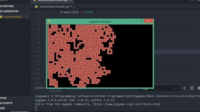 Maze Generating Algorithms | Randomized Depth First Search Maze Generation Using Python Pygame смотреть онлайн