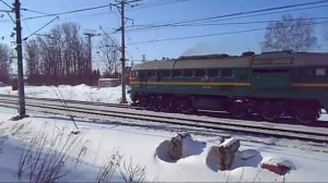 Тепловоз 2М62-0819 со снегоочистителями ПОМ-025/ПОМ-026