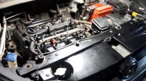 Работа двигателя G4KD после капитального ремонта, прогретом до рабочей температуры