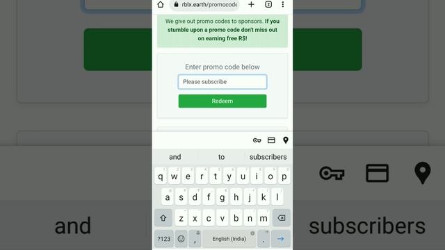 All promo codes of rblx.earth#roblox #robux