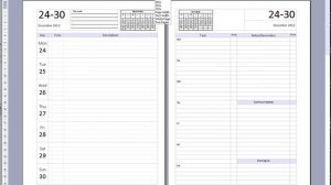 Creating a Diary Insert with Word 2003