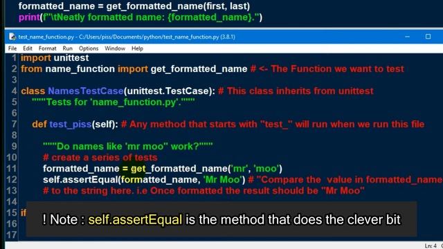 Testing with unittest | Python Code