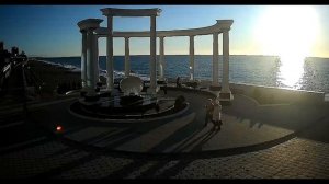Гагра - Новая колоннада. Абхазия. Красивый солнечный закат. часть 2