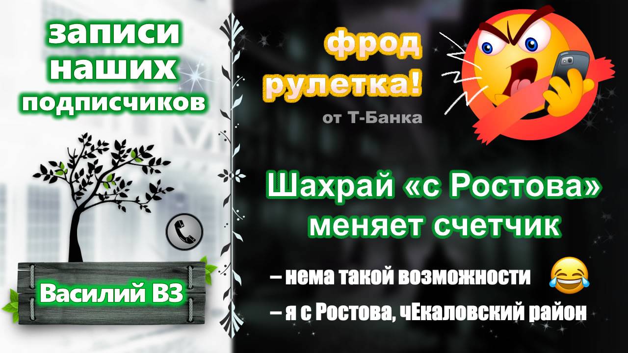 ВАСИЛИЙ ВЗ. Фрод-рулетка от наших подписчиков. Шахрай с Ростова меняет счетчик.