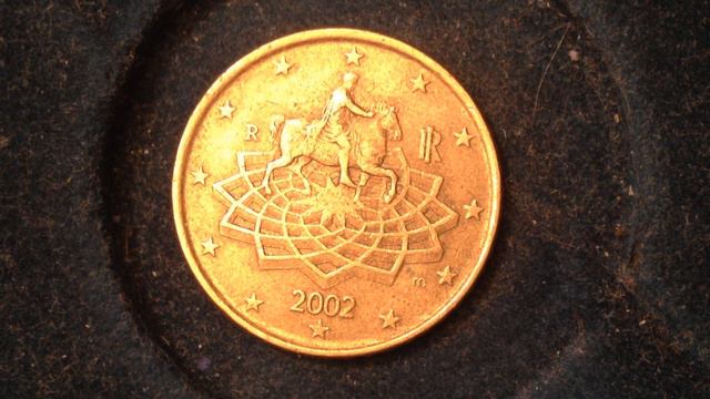 50 Euro Cent Coin Of Italy Dated 2002