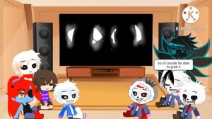 Undertale & Bad Sanses React to Nightmare Mode Sans Vs VHS!Sans