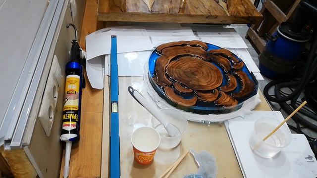 Спил карагача в эпоксидной смоле смотреть онлайн