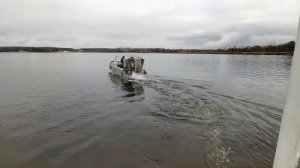 катер на двух моторах UZ VVTi первые ходовые испытания.