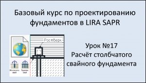 Базовый курс по проектированию фундаментов в Lira Sapr Урок 17 Свайный столбчатый фундамент
