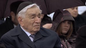 Rabbi Israel Meir Lau Commemorating The Wagon at Birkenau (2010)