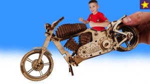 Игрушки из Дерева UGears Как сделать деревянный Мотоцикл