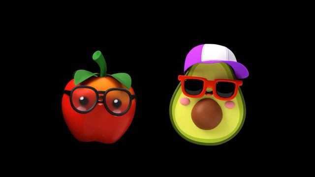 FRUITS DANCING in the SUMMER ️️️ Sensory Video with dance music