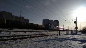 Электровоз ЭП1М-616 с поездом 121 Пенза - Москва